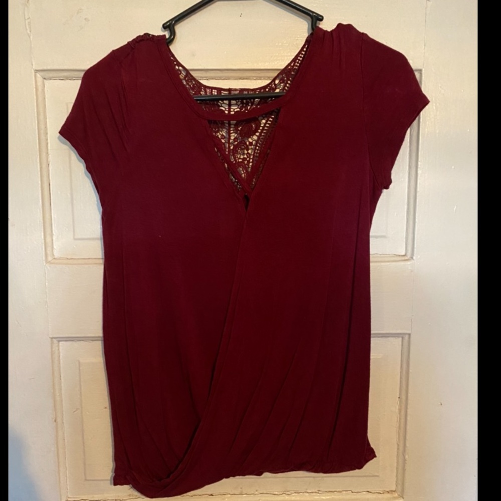 T shirt with cut out back